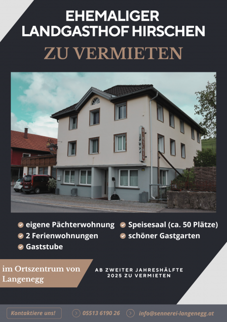 GH Hirschen zu vermieten